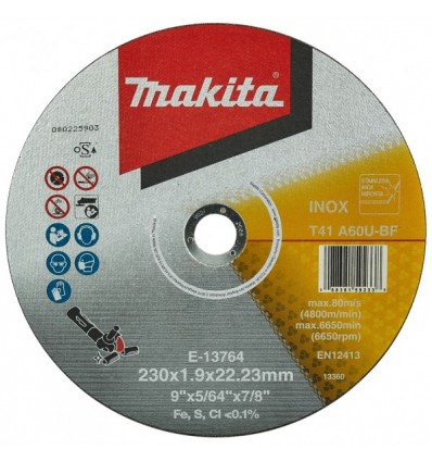 Makita E-13764 řezný kotouč 230x1,9x22,23 nerez