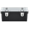 Kufr na nářadí s kov. držadlem a zámky OPTIMA šedý 470x256x238 (přepážky) Kistenberg KOPA5025SM