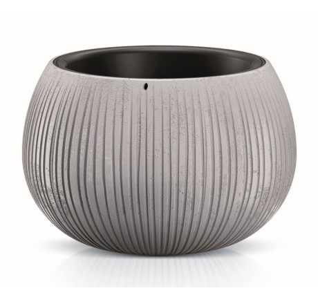 Květináč s vkladem BETON BOWL šedý 14,4 cm Prosperplast DKB150