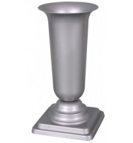 Váza hřbitovní HÉRAKLES těžká plastová d16x27cm šedá