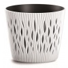 Květináč s vkladem SANDY ROUND bílý 12,8 cm