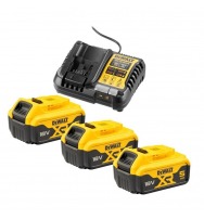 Set baterie a nabíječky Dewalt XR DCB1104P3