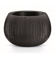 Květináč BETON BOWL s vkladem 18 cm černá